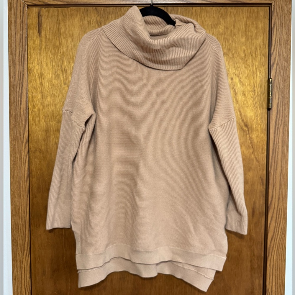 Cozy Tan Turtleneck Sweater